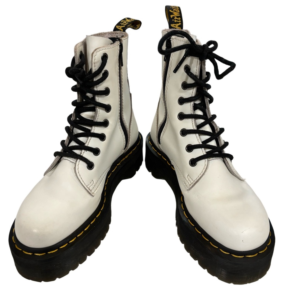 White Jadon Platform Dr. Martens Boots